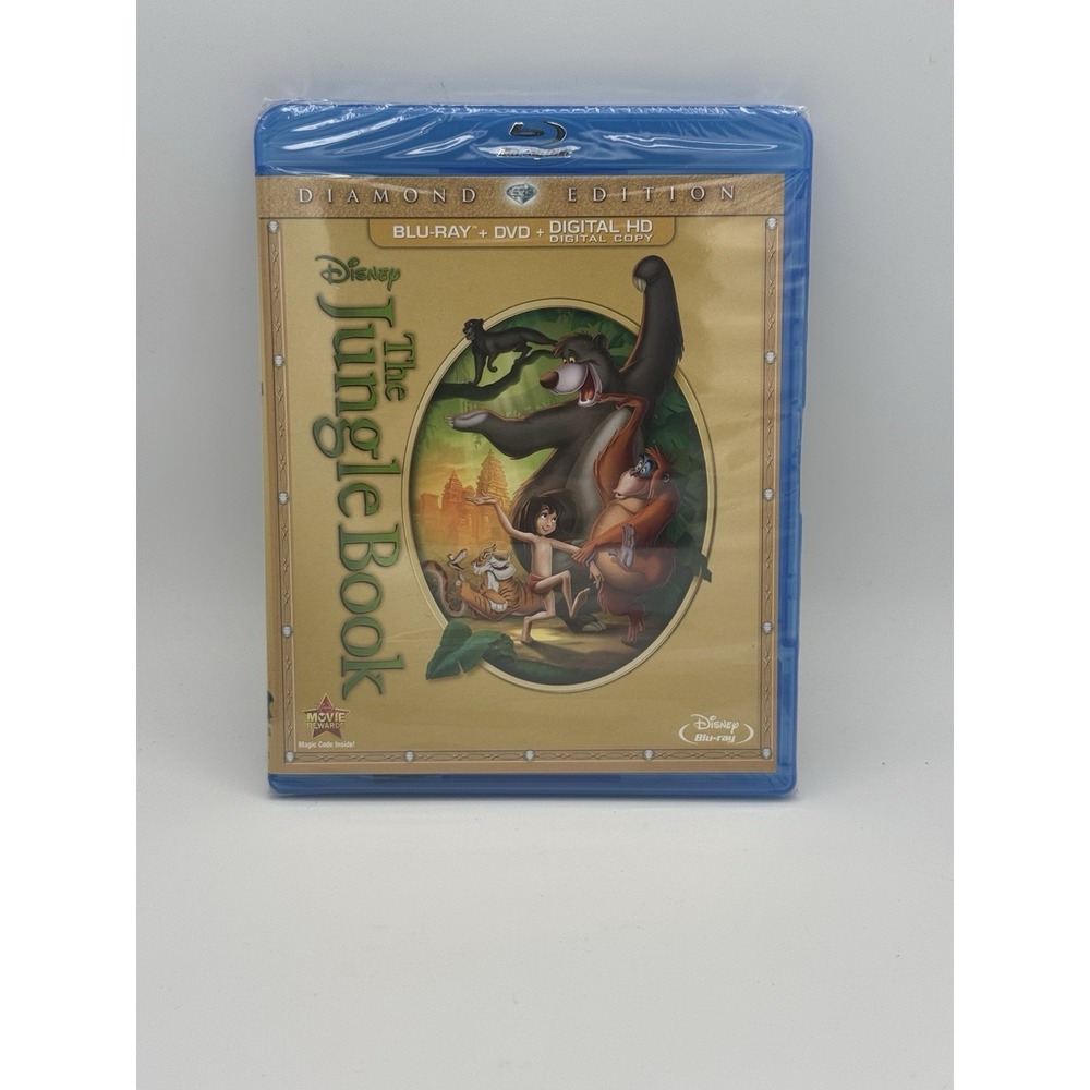 The Jungle Book (Blu-ray & DVD, 2014) Disney 2-Disc Set Diamond Edition NEW - Picture 1 of 3